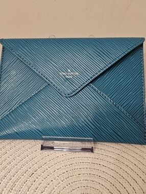 Louis Vuitton Epi Pochette Kirigami Large Envelope Pouch Teal